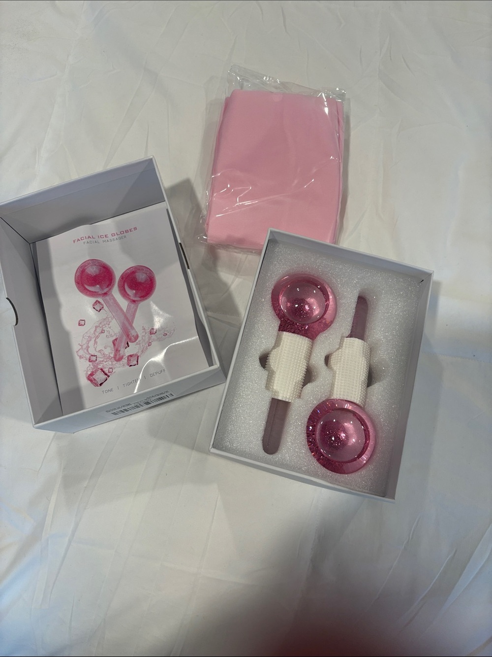 Pink Facial Ice Globes Skincare Tool